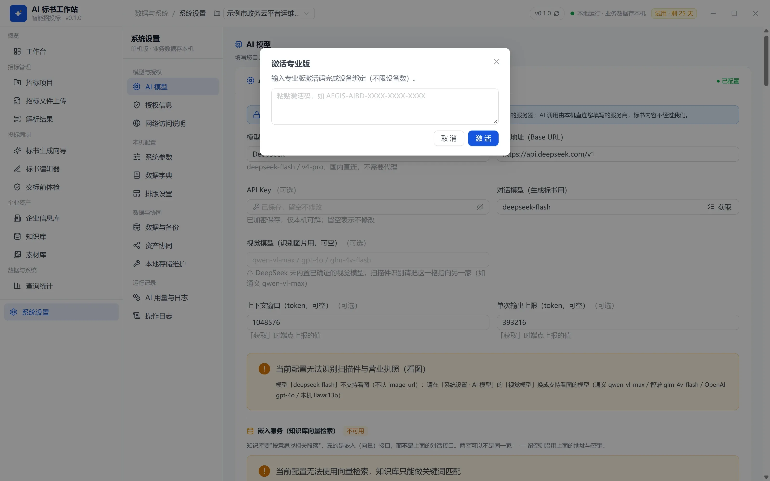 激活专业版：粘贴激活码